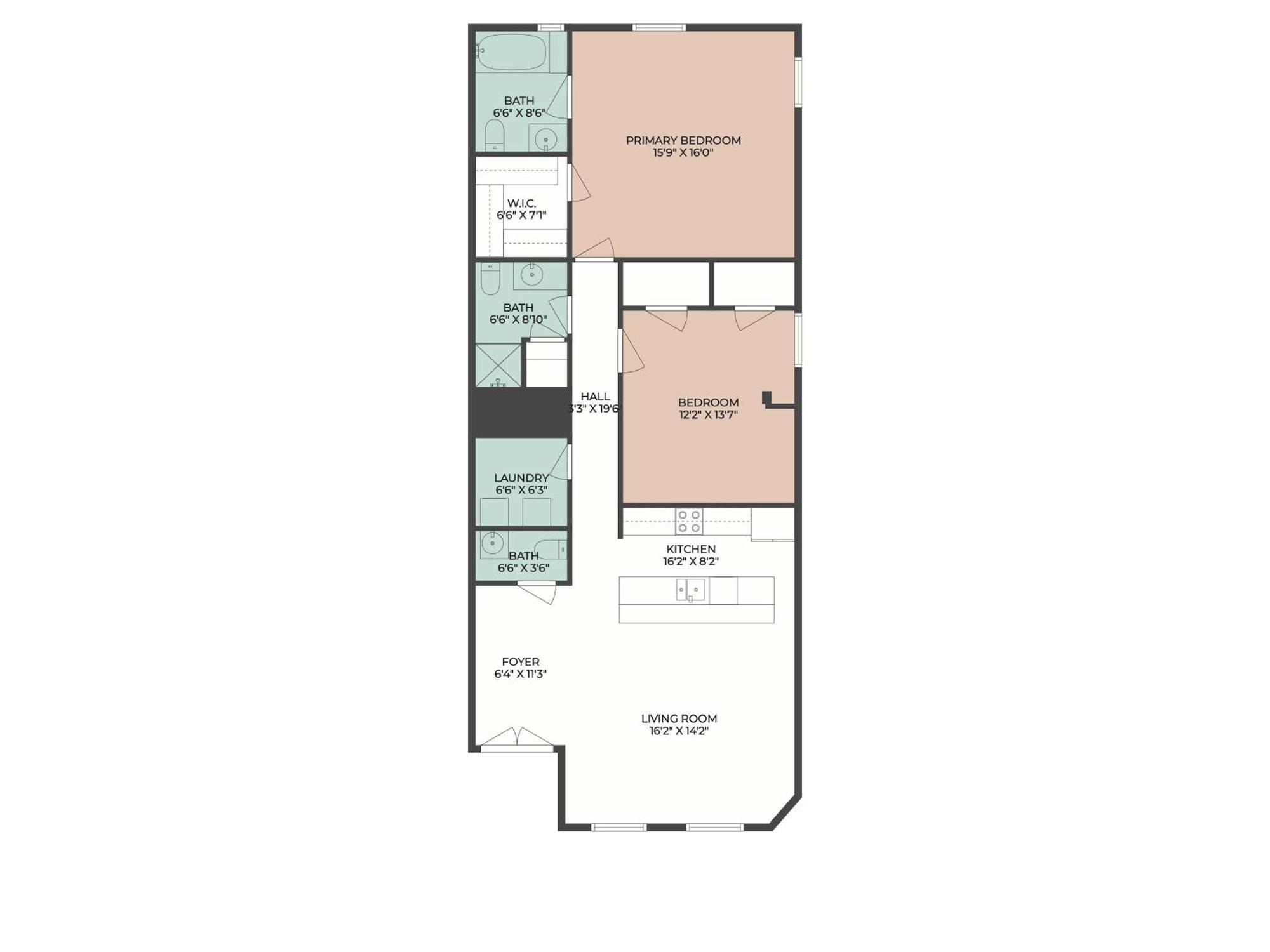 Stylish 2-bedroom In Garden District